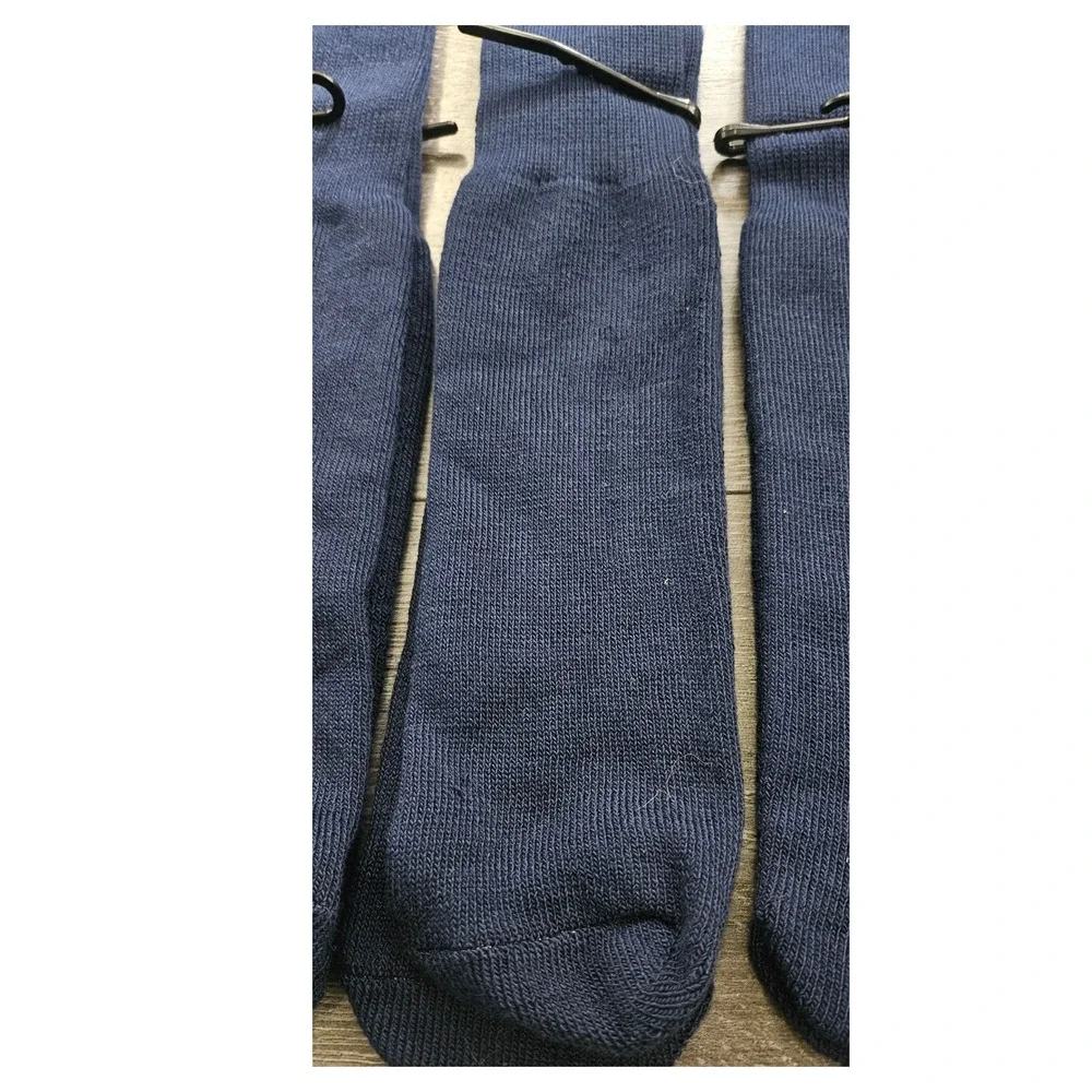 Navy Blue Uniform Socks Bulk Lot (5 Pairs) Ribbed Knit School‎